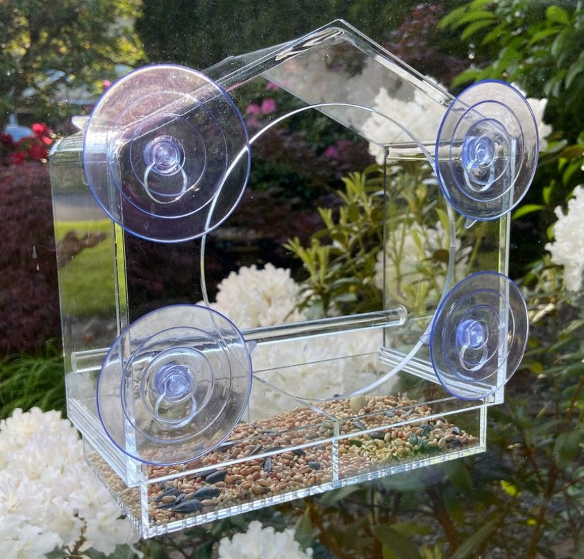 Suction Mount Window Feeding House for Outdoor Wild Small Pets